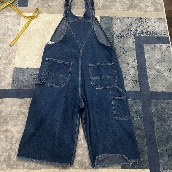 Carhartt Overalls Bib Mens Size 36x32 Workwear Carpenter Blue Denim Logo - Picture 8 of 16